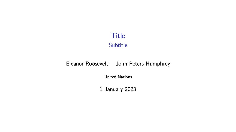 Presentation PDF output (uses LaTeX Beamer)