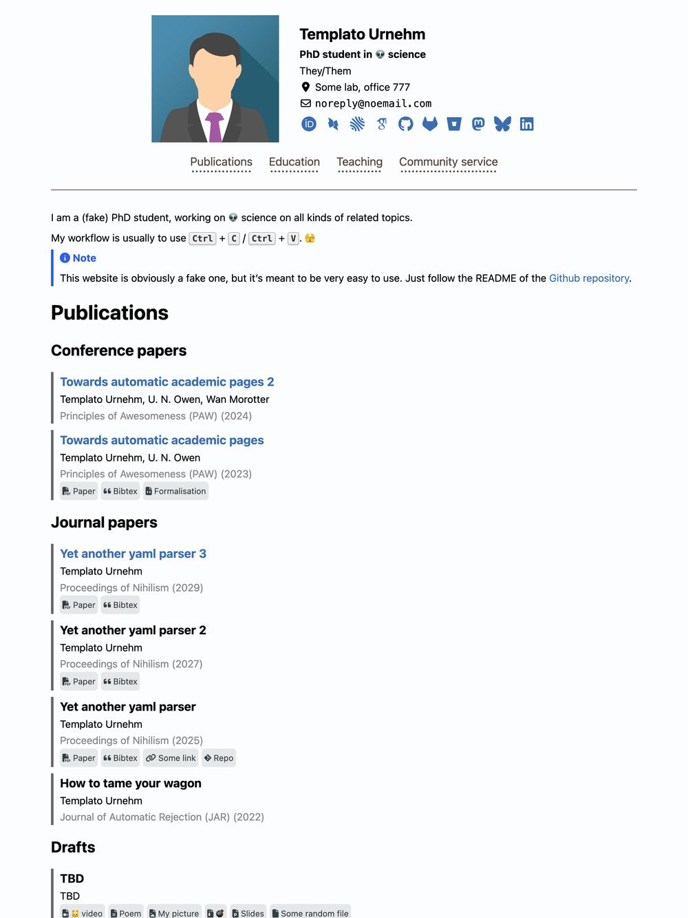 The Basic Page Template