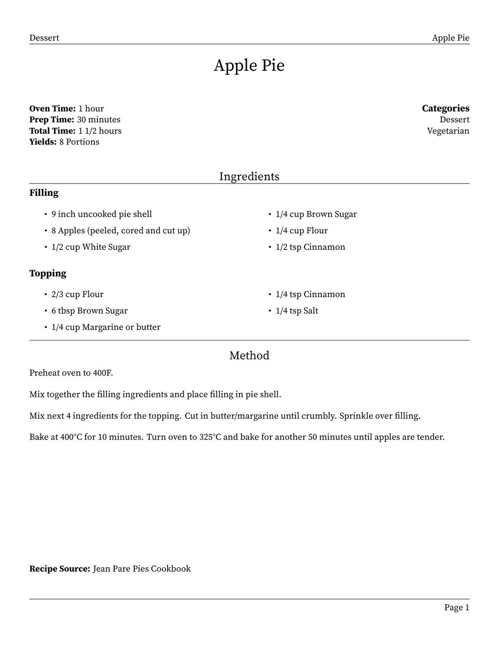 Pandoc Recipe Template