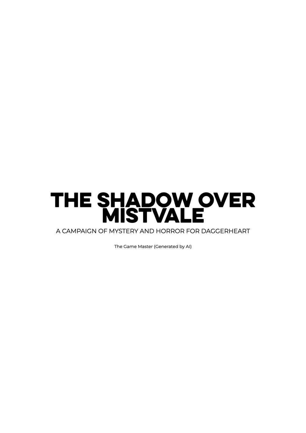 A title page with subtitle and author