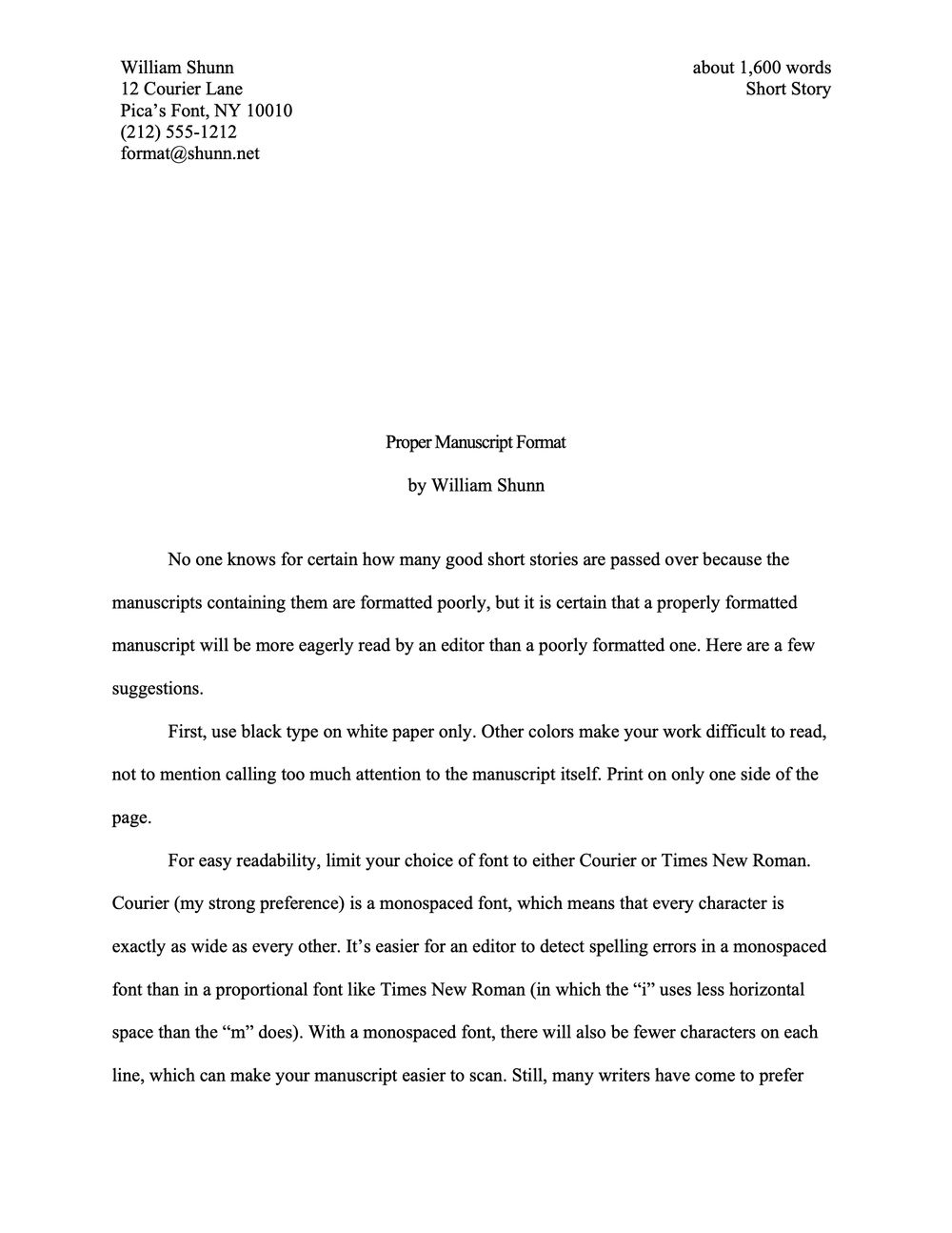 A manuscript example (long with the modern template)