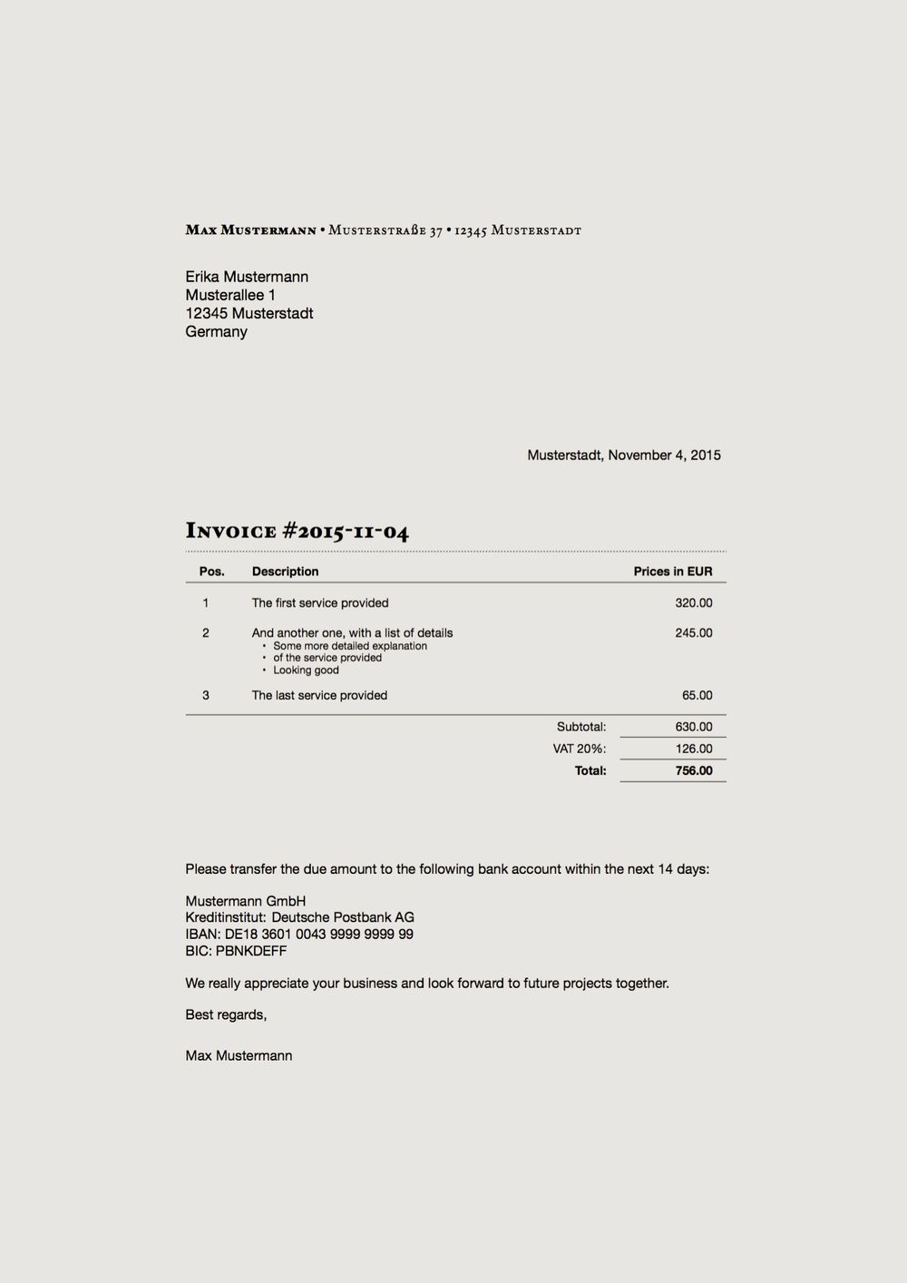 Invoice Boilerplate