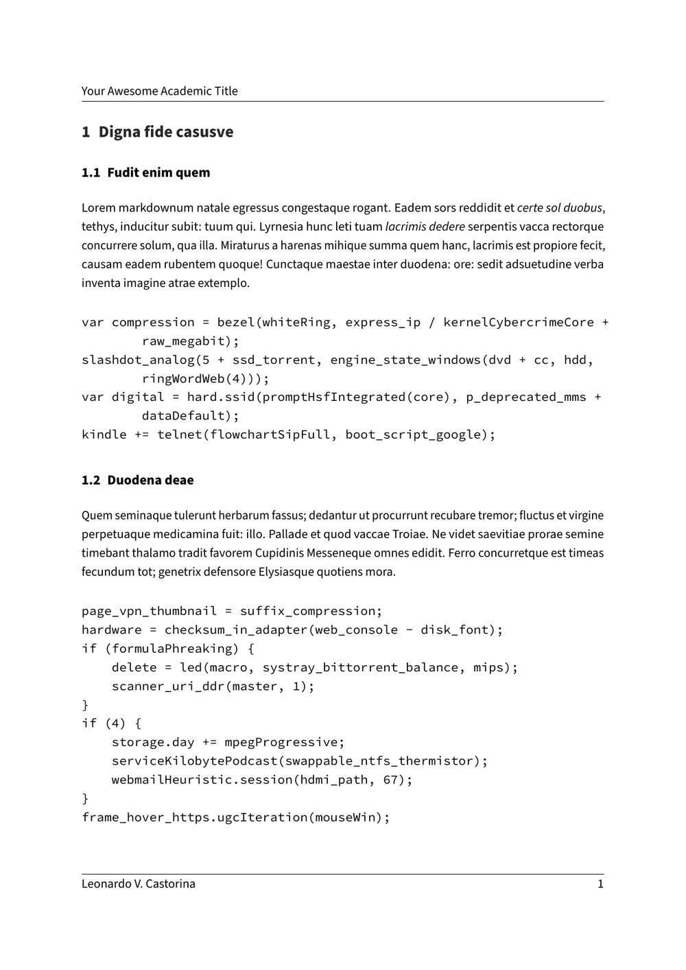 Dissertation Template Chapter Page