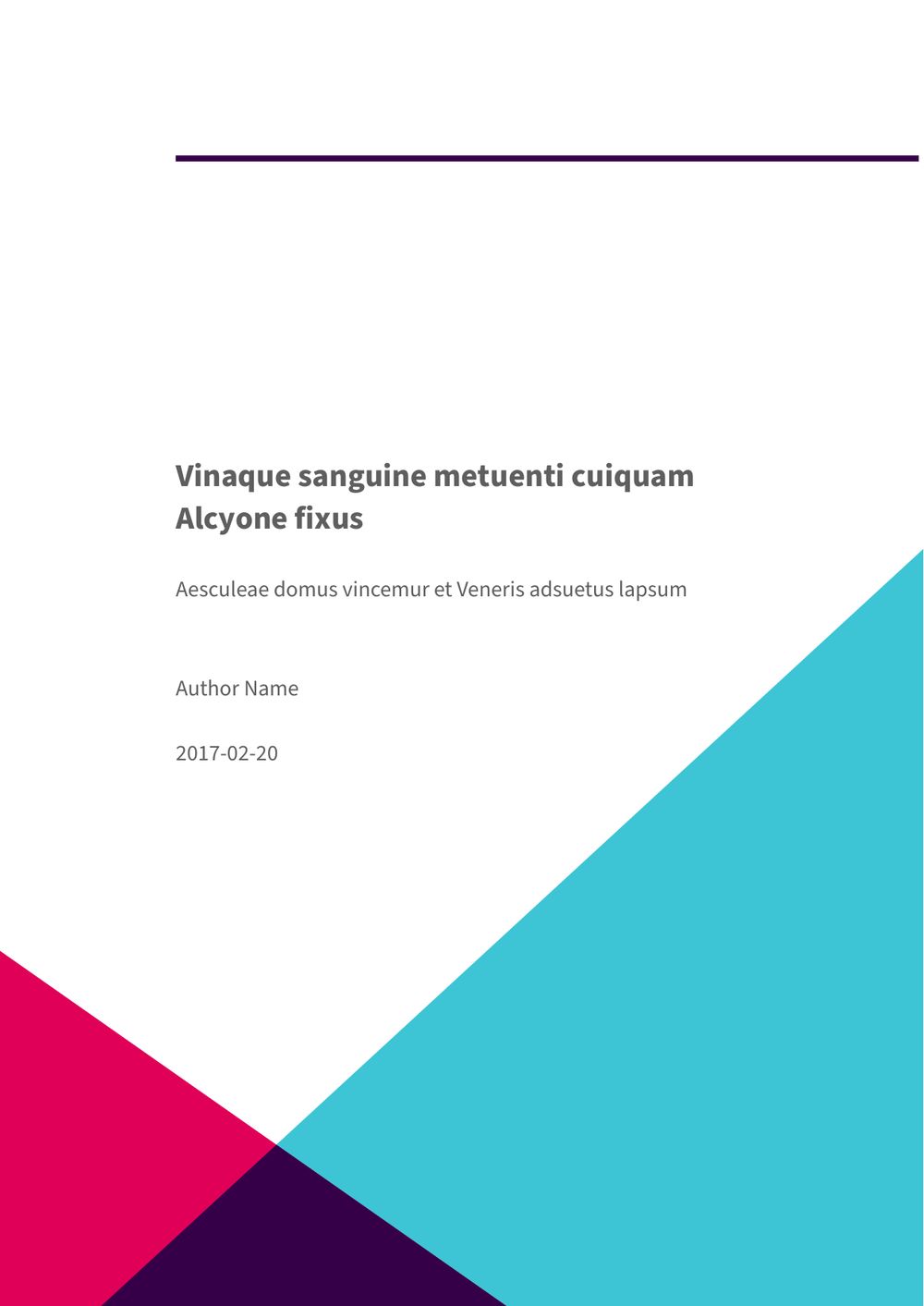 Title page with a custom background