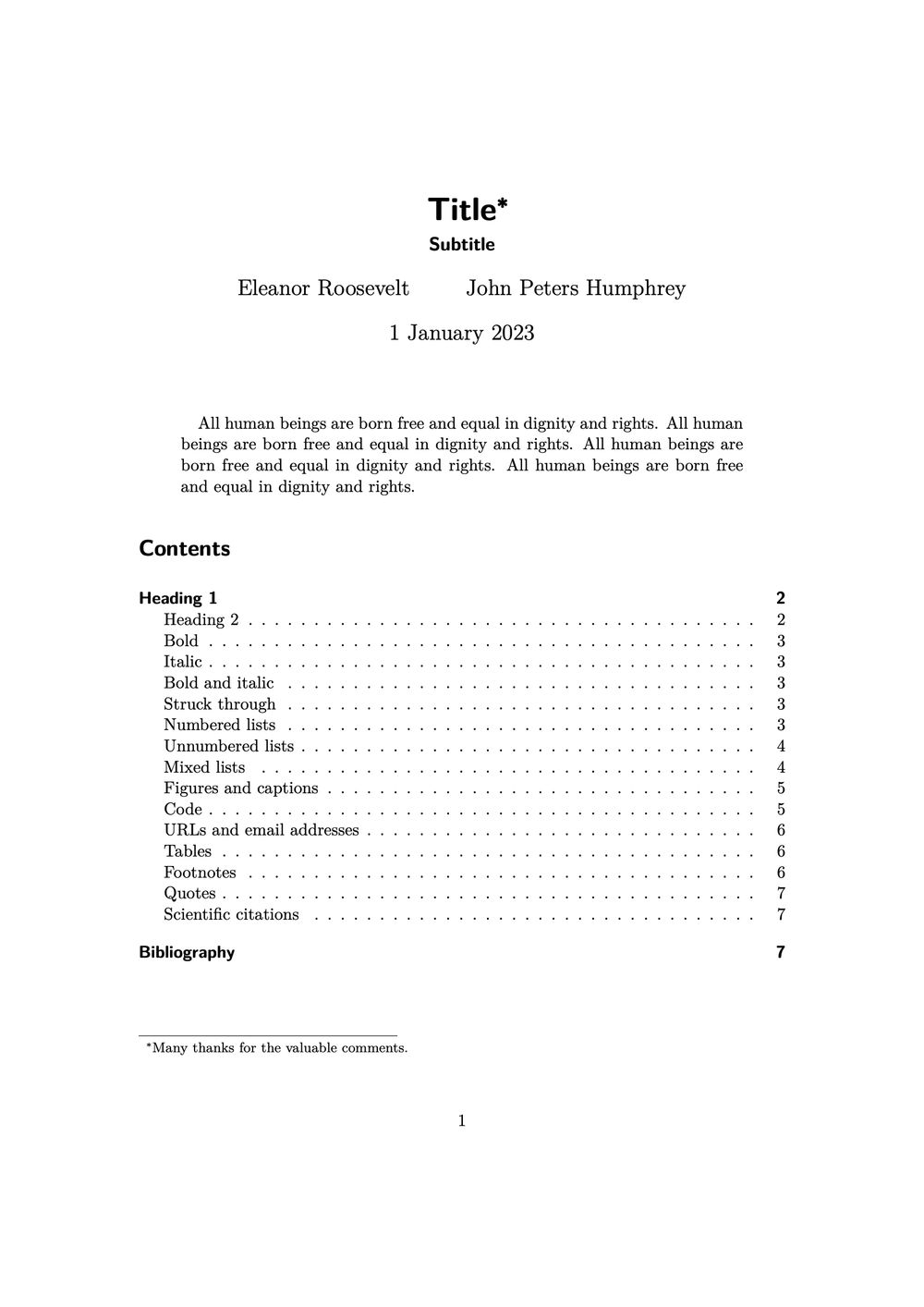 Article PDF output (uses LaTeX)