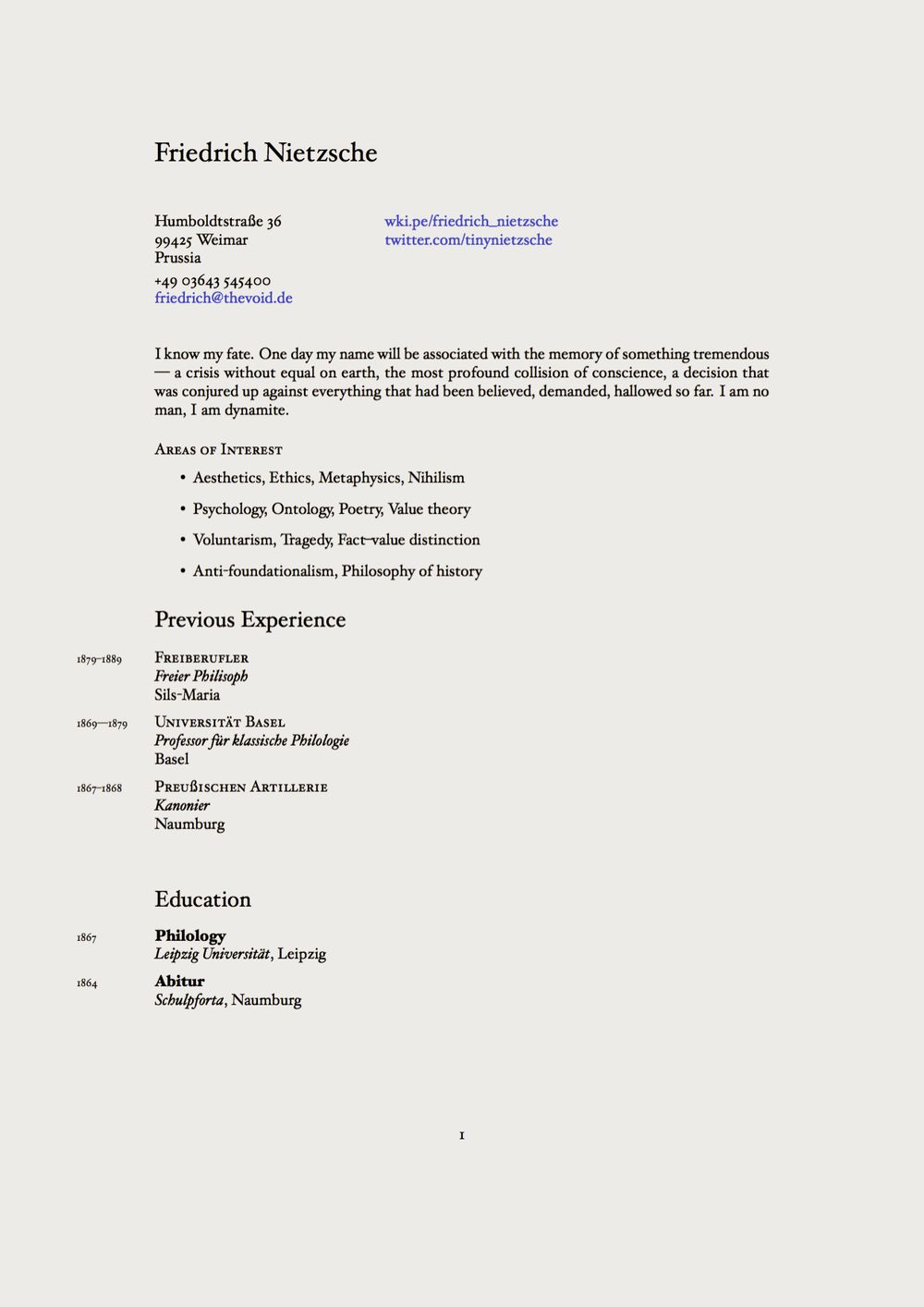 CV Boilerplate