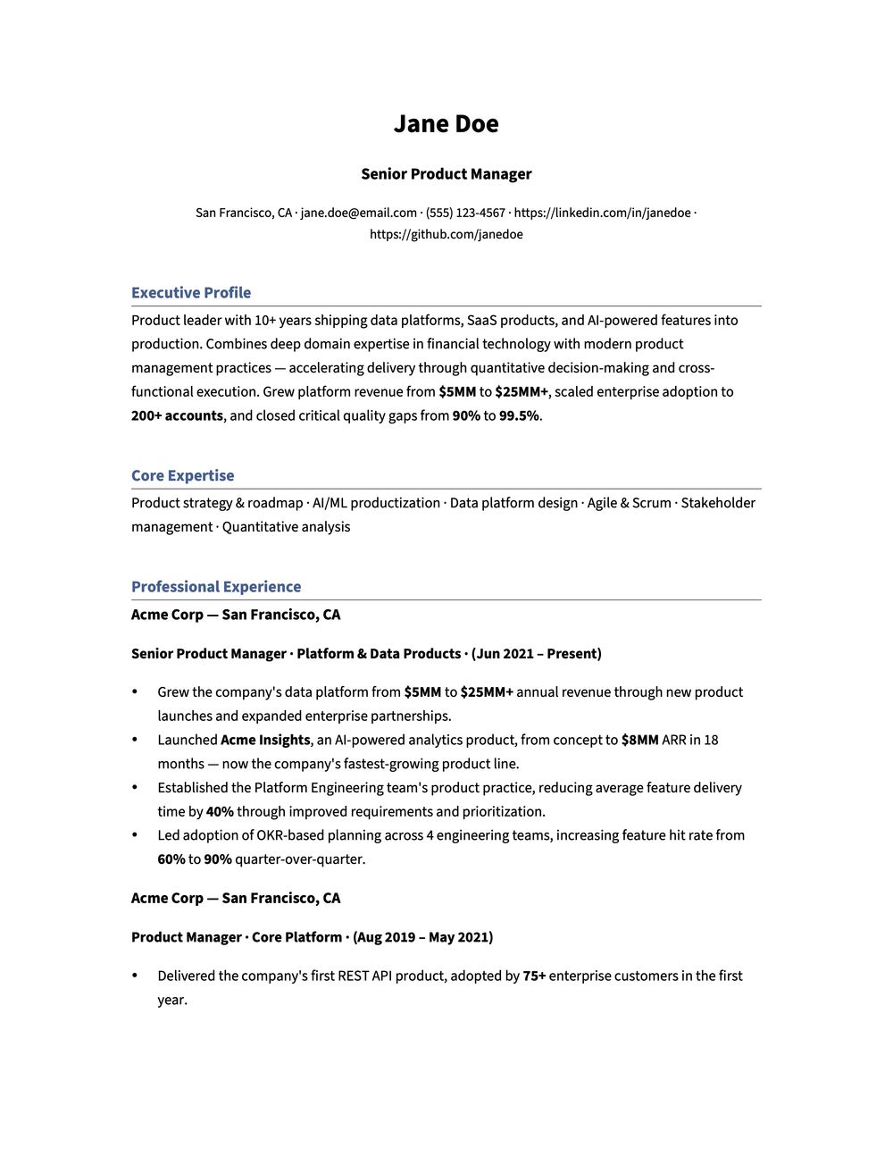DOCX resume